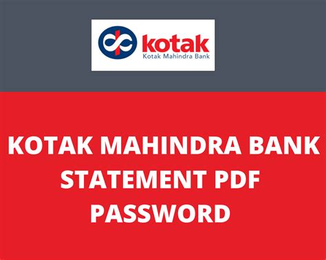 kotak mahindra bank online bank statement